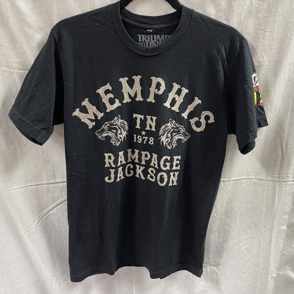 Rampage Jackson Memphis Tennessee 1978 T Shirt Black White Size Medium MMA